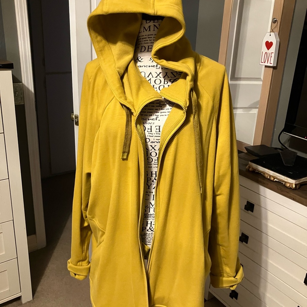 Athleta Mustard Utility Jacket with Hood